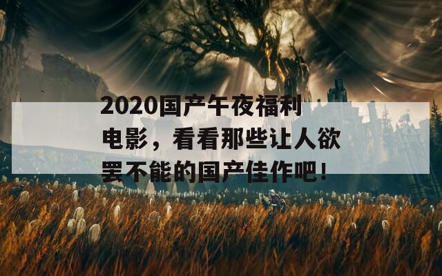 2020国产午夜福利电影，看看那些让人欲罢不能的国产佳作吧！  第1张