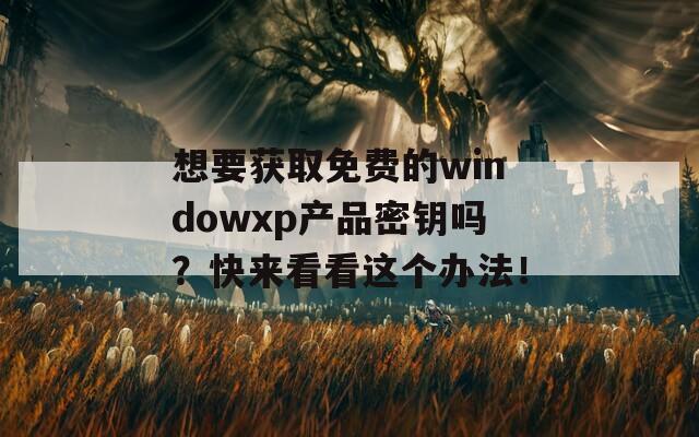 想要获取免费的windowxp产品密钥吗？快来看看这个办法！  第1张