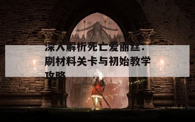 深入解析死亡爱丽丝：刷材料关卡与初始教学攻略  第1张