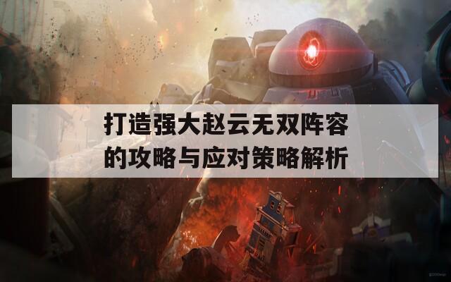 打造强大赵云无双阵容的攻略与应对策略解析  第1张