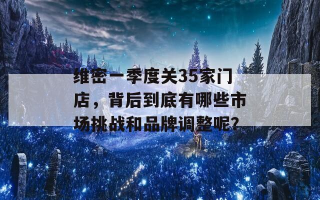 维密一季度关35家门店，背后到底有哪些市场挑战和品牌调整呢？