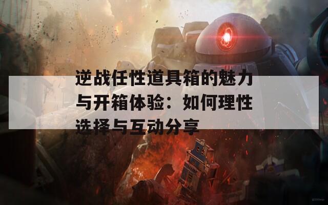 逆战任性道具箱的魅力与开箱体验：如何理性选择与互动分享