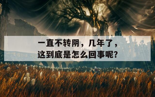 一直不转阴，几年了，这到底是怎么回事呢？  第1张