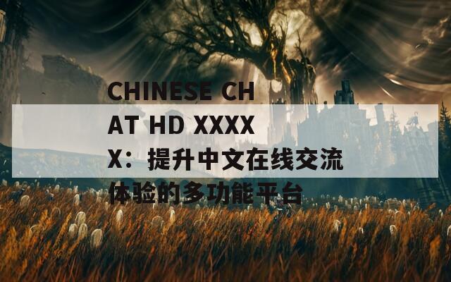 CHINESE CHAT HD XXXXX：提升中文在线交流体验的多功能平台